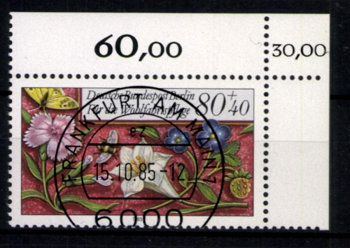 Berlin, MiNr. 746, Ecken rechts oben mit Kbwz, gestempelt