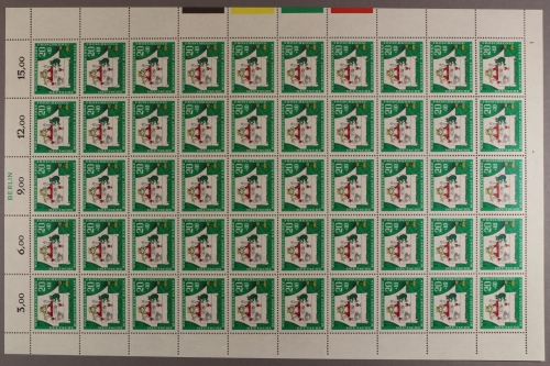 Berlin, MiNr. 296, 50er Bogen, Formnummer 1, postfrisch