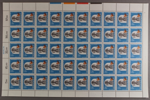 Berlin, MiNr. 313, 50er Bogen, FN 1, PLF I + II, postfrisch