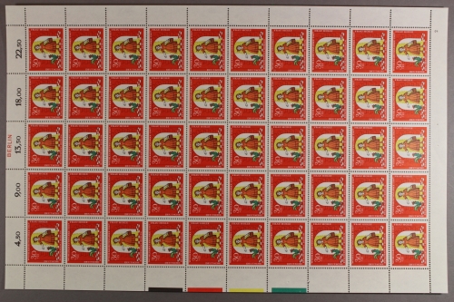 Berlin, MiNr. 312, 50er Bogen, Formnummer 2, postfrisch