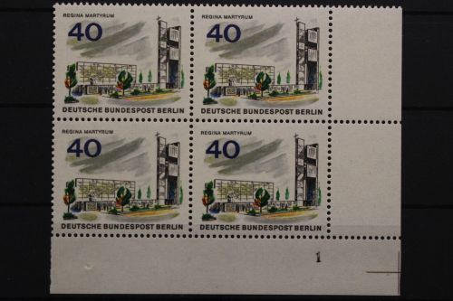 Berlin, MiNr. 258, Viererblock, Ecke re. unten, FN 1, postfrisch