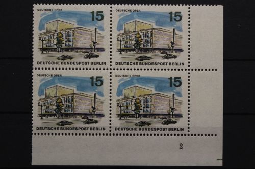 Berlin, MiNr. 255, Viererblock, Ecke re. unten, FN 2, postfrisch