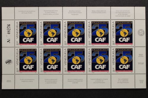 Venezuela, MiNr. 2896, Kleinbogen, postfrisch