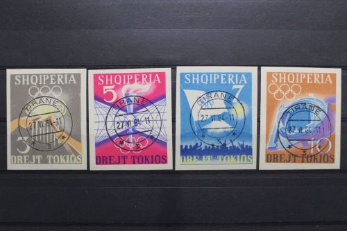 Albanien, MiNr. 828-831 B, gestempelt