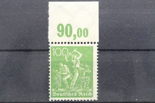 Deutsches Reich, MiNr. 187 c P OR, postfrisch, geprüft Infla