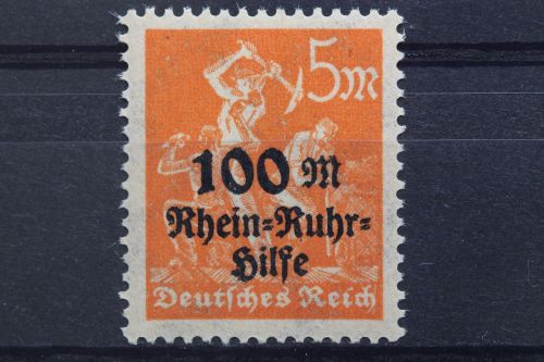 Deutsches Reich, MiNr. 258 PLF VIII, postfrisch, geprüft Infla