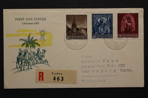 Liechtenstein, MiNr. 362-364, FDC