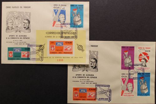Paraguay, MiNr. 1559-1566 + Block 83, FDC