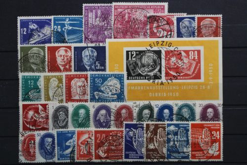 DDR, MiNr. 246-279, Jahrgang 1950, gestempelt