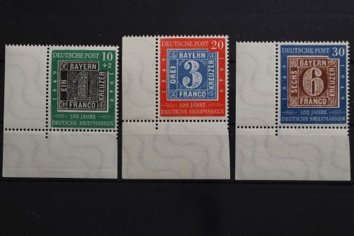 Deutschland (BRD), MiNr. 113-115, Ecke links unten, postfrisch