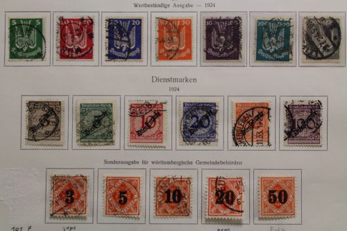 Deutsches Reich Weimarer Republik, gestempelte Sammlung