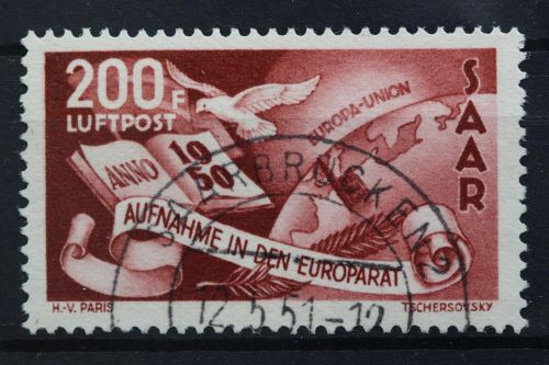 Saarland, MiNr. 298, gestempelt, BPP Signatur