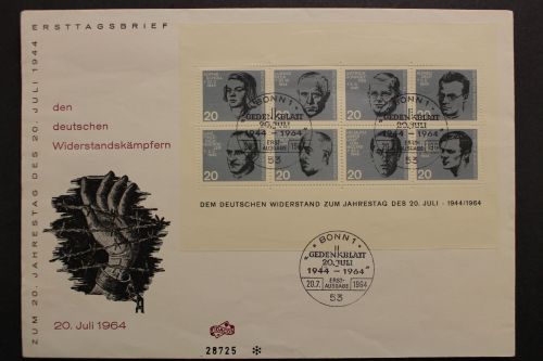 Deutschland (BRD), MiNr. Block 3, ESST Bonn, FDC