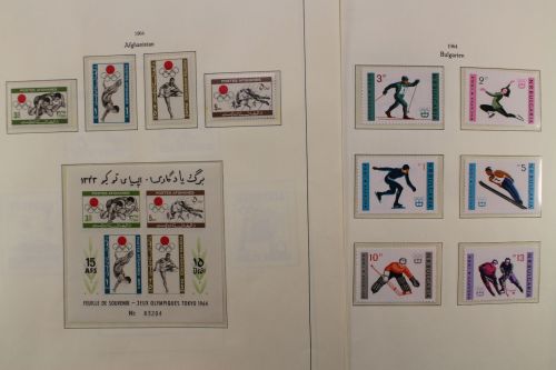 Olympiade 1964, postfrische Teilsammlung im Vordruckalbum