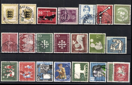 Deutschland, Partie ab MiNr. 211, 22 gestempelte Briefmarken ...