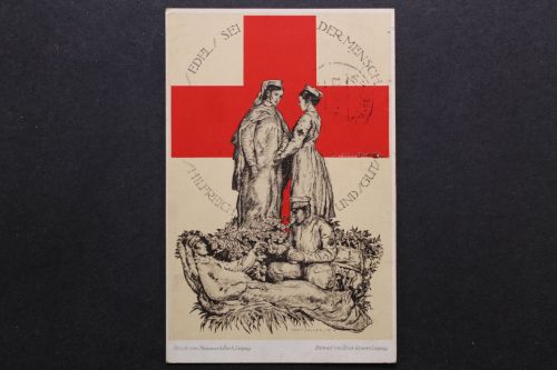 Rotes Kreuz, Kriegsszene 1. Weltkrieg, Königreich Sachsen