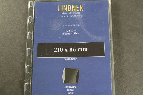 Lindner-Klemmtaschen, 10 Streifen schwarz, 86 mm