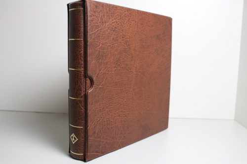 Leuchtturm, brauner Ringbinder "DE"-EXCELLENT mit Schutzkassette