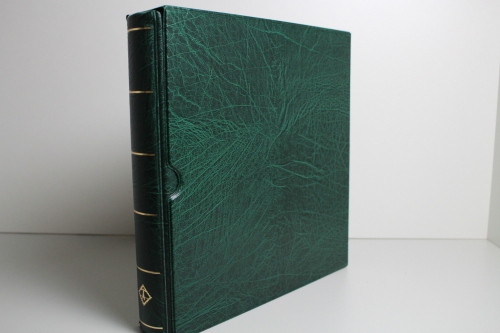 Leuchtturm, grüner Ringbinder "DE"-EXCELLENT mit Schutzkassette