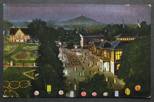 Bad Salzbrunn, Niederschlesien, Illumination der Kuranlage