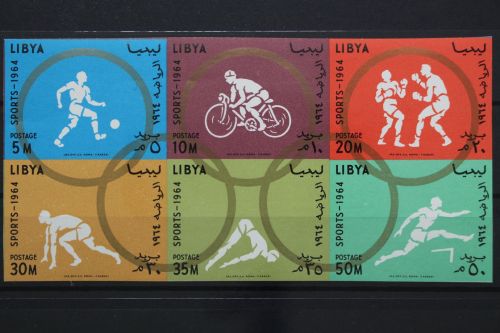 Libyen, MiNr. 160-165 B Zusammendruck, postfrisch