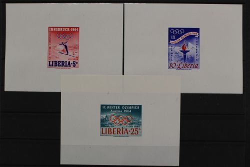 Liberia, MiNr. 612-614 B Einzelblock, postfrisch
