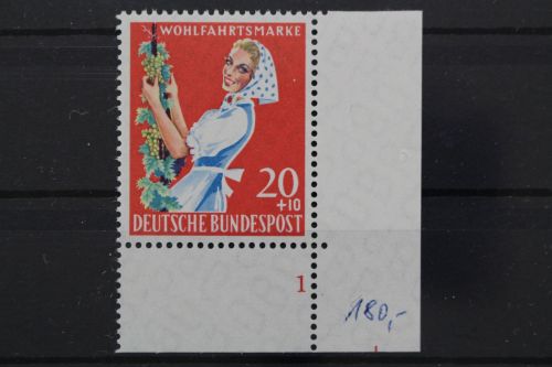 Deutschland (BRD), MiNr. 299, Ecke re. unten, FN 1, postfrisch