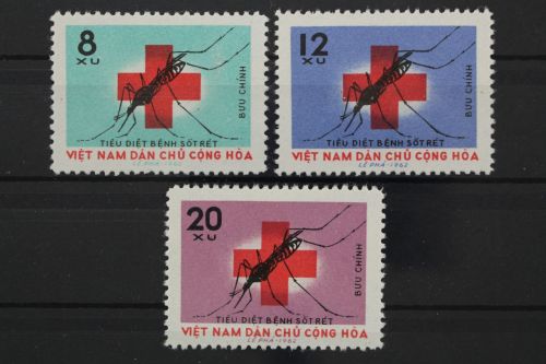 Vietnam, MiNr. 220-222, ohne Gummierung