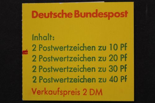 Deutschland (BRD), MiNr. MH 20 d I mit Zählbalken, postfrisch