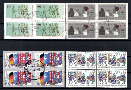 Deutschland (BRD), MiNr. 1034,1063,1083,1084 VB, gestempelt