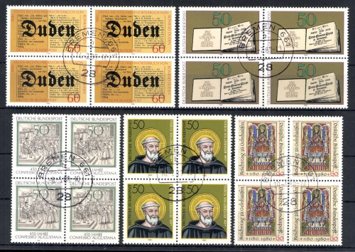 Deutschland (BRD), MiNr. 1039,1045,1051,1054,1055 VB, EST