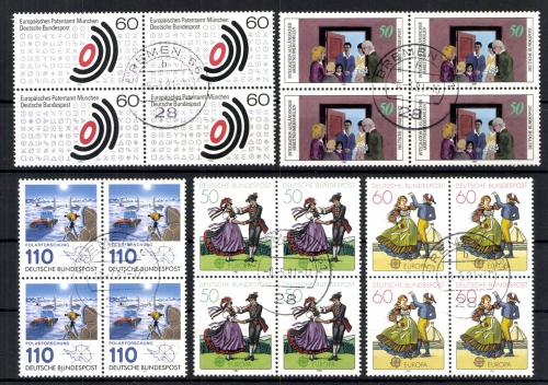 Deutschland (BRD), MiNr. 1086,1088,1096,1097,1100 VB, gestempelt