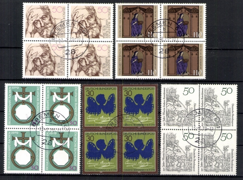 Deutschland (BRD), MiNr. 962,978,1016,1017,1018 VB, gestempelt