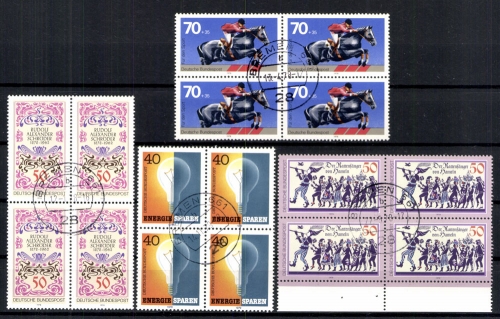 Deutschland (BRD), MiNr. 956,968,972,1031 VB, EST