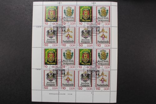 DDR, MiNr. 3306-3309 Kleinbogen, FN 3, ESST