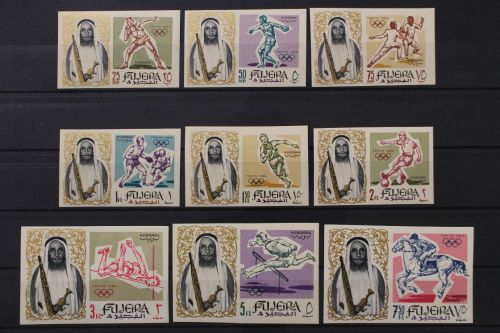 Fujeira, MiNr. 19-27 B, postfrisch