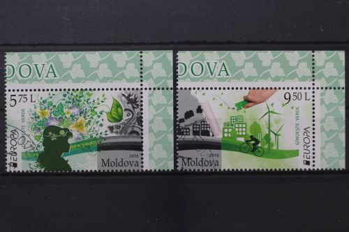 Moldawien, MiNr. 948-949, Ecke rechts oben, gestempelt