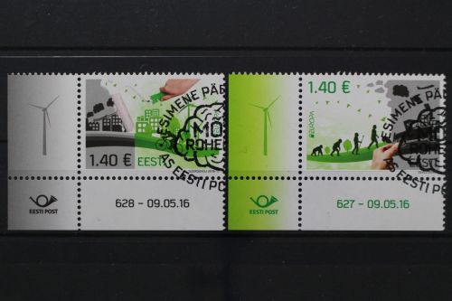 Estland, MiNr. 861-862, Ecke links unten, gestempelt