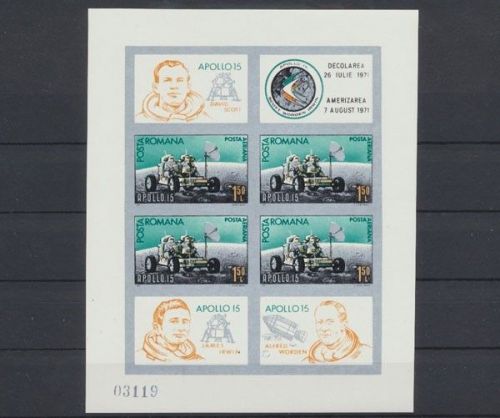 Rumänien, Weltraum, MiNr. Block 89, postfrisch