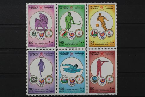 Oman, MiNr. 321-326 Sechserblock, postfrisch