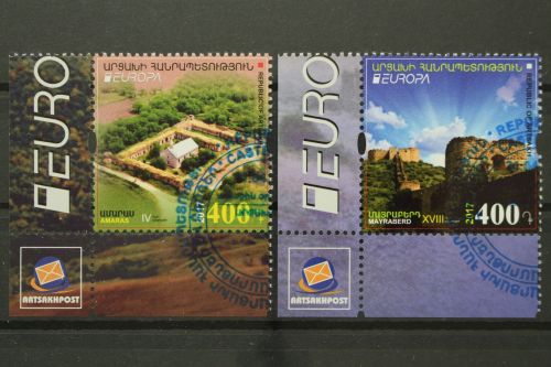 Bergkarabach, MiNr. 137-138, Ecke links unten, gestempelt