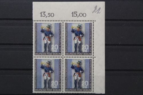 Berlin, MiNr. 120, Viererblock, Ecke rechts oben, postfrisch