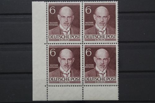 Berlin, MiNr. 93, Viererblock, Ecke links unten, postfrisch