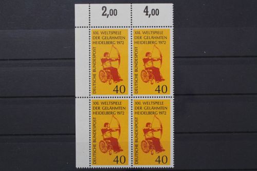 Deutschland, MiNr. 733 Viererblock, Ecke links oben, postfrisch