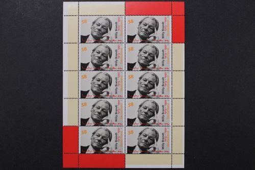 Deutschland (BRD), MiNr. 3037 Kleinbogen, postfrisch