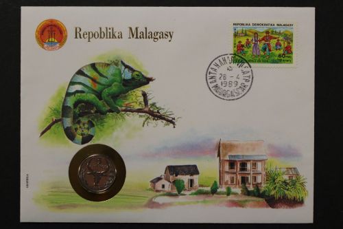 Madagaskar, Numisbrief vom 28.4.89