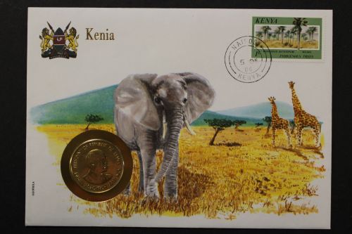 Kenia, Elefant, Numisbrief vom 5.5.86