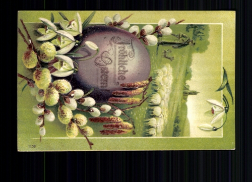 Schäfer mit seiner Herde, fröhliche Ostern