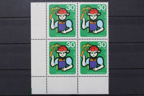 Deutschland, MiNr. 801 Viererblock, Ecke links unten, postfrisch