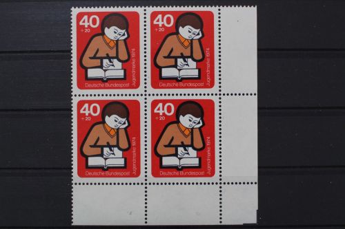 Deutschland, MiNr. 802 Viererblock, Ecke rechts unten, postfrisch